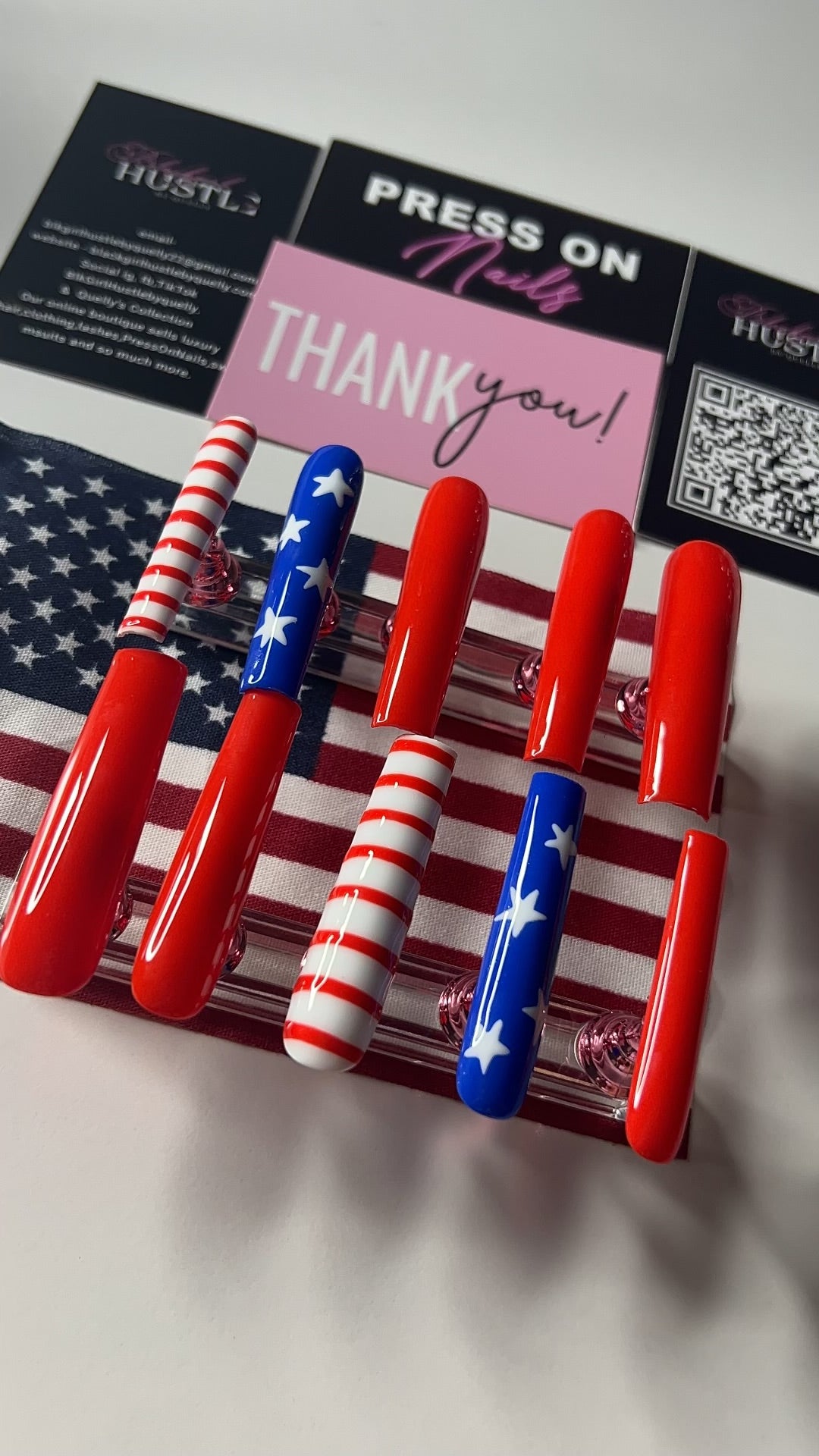 Customized Flag 🇺🇸🇧🇸Press on Nails