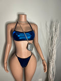 Royal Blue Chrome Swimsuit Set