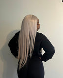 Gray Virgin Human Hair Lace Wig