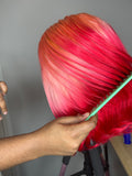 Strawberry ShortCake 5 by 5 Hd Lace Closure Wig Bob