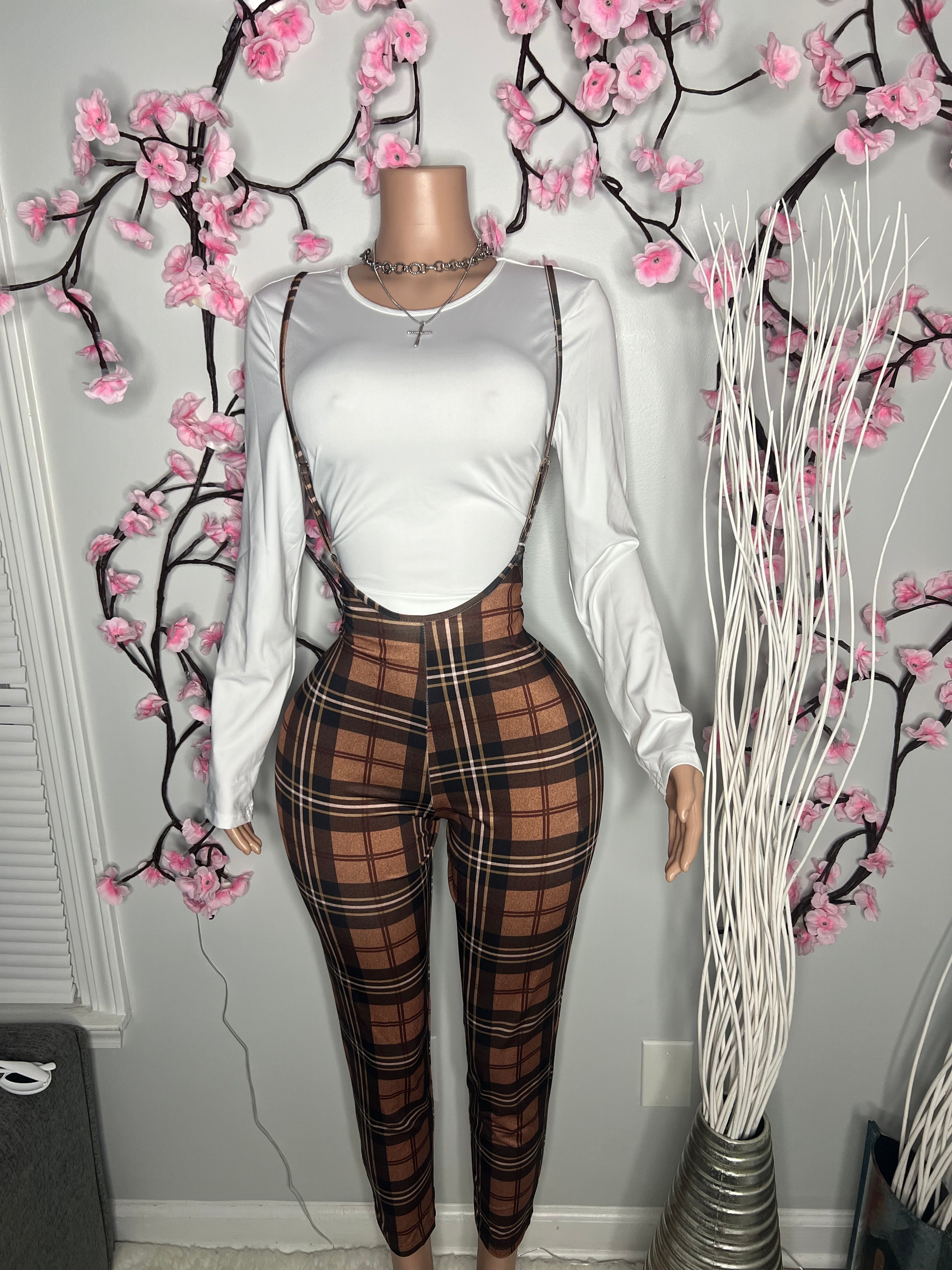 Plaid jumpsuit