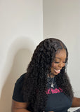 Water wave  5 by 5 Transparent Lace Closure Wig